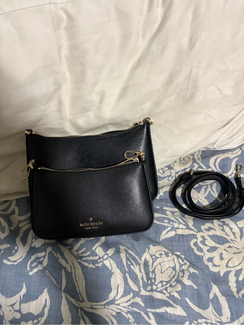 kate spade Black Duet Double Pouch Crossbody